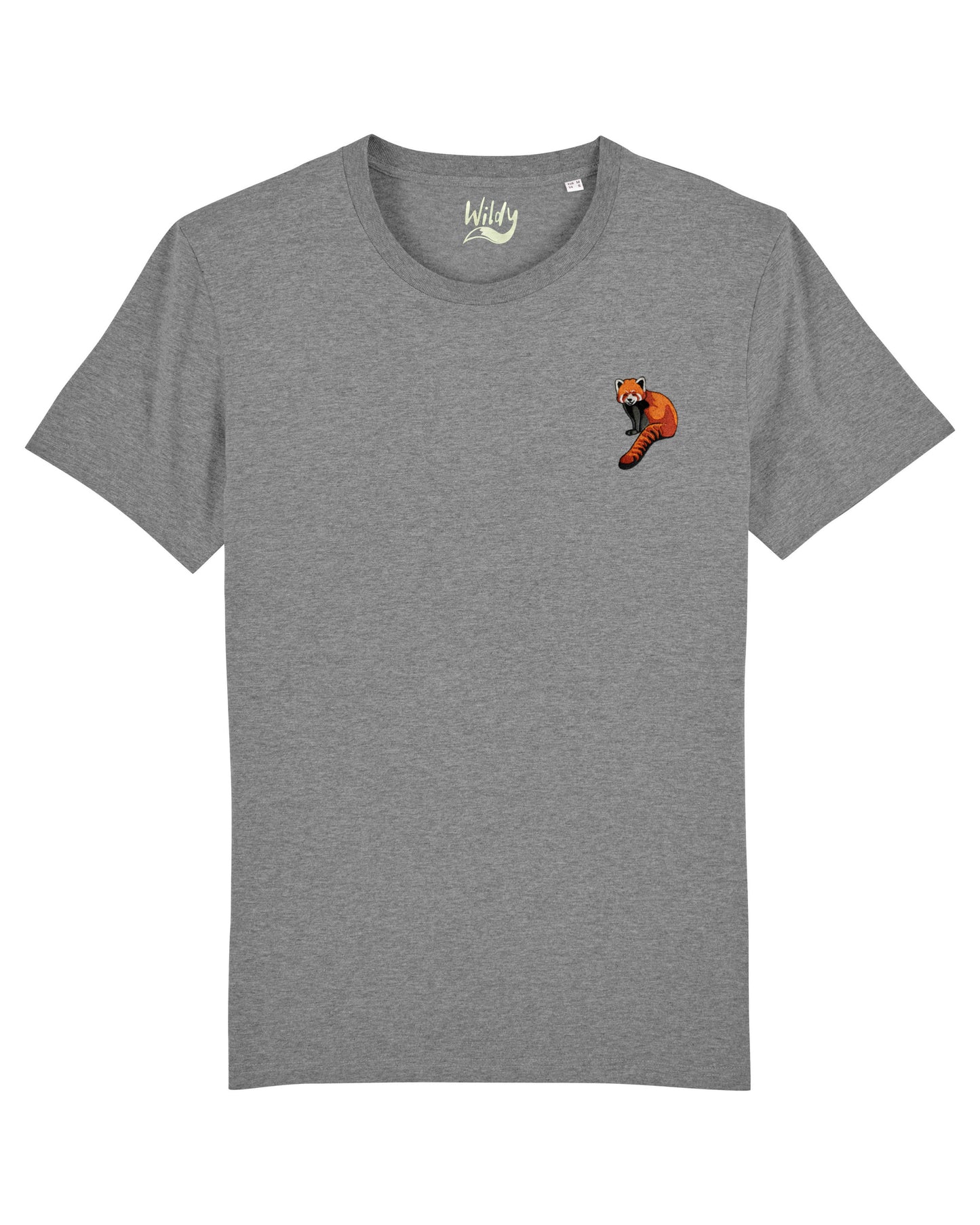 T-SHIRT WILDY 100% cotone biologico certificato - PANDA ROSSO