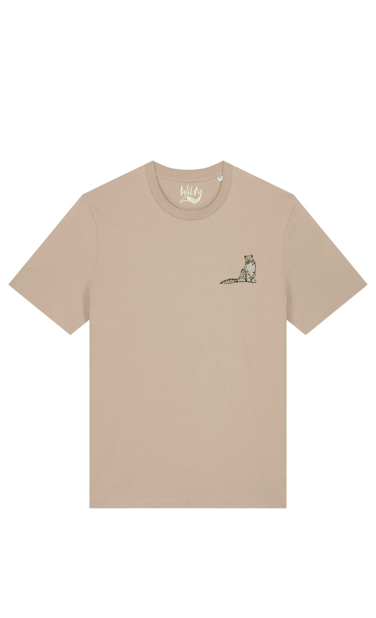 T-SHIRT WILDY 100% cotone biologico certificato - LEOPARDO DELLE NEVI