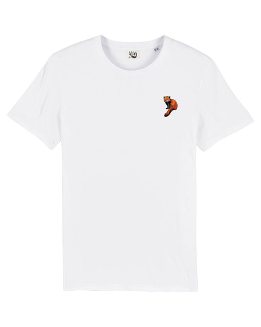 T-SHIRT WILDY 100% cotone biologico certificato - PANDA ROSSO