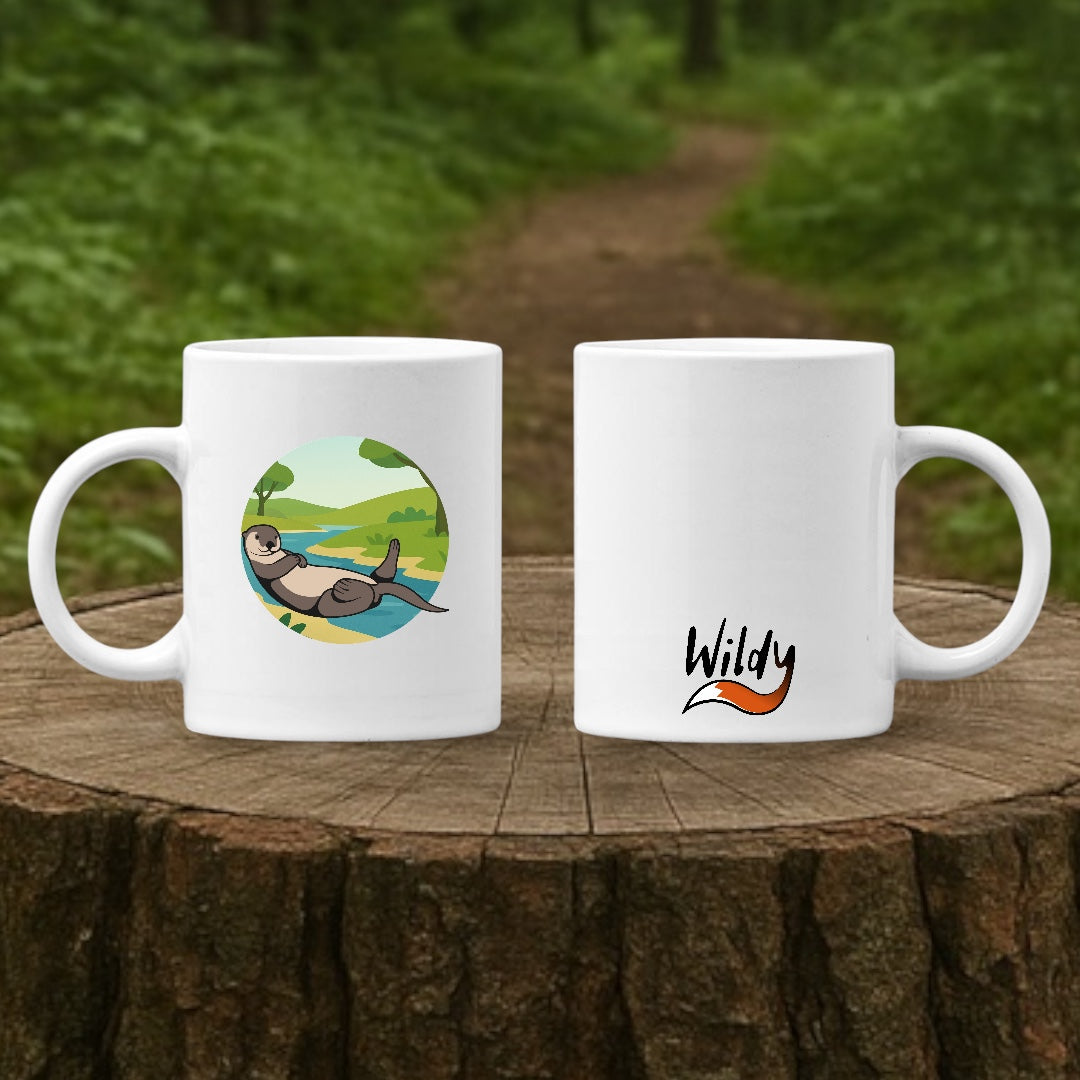 Tazza Mug Wildy in ceramica - Lontra